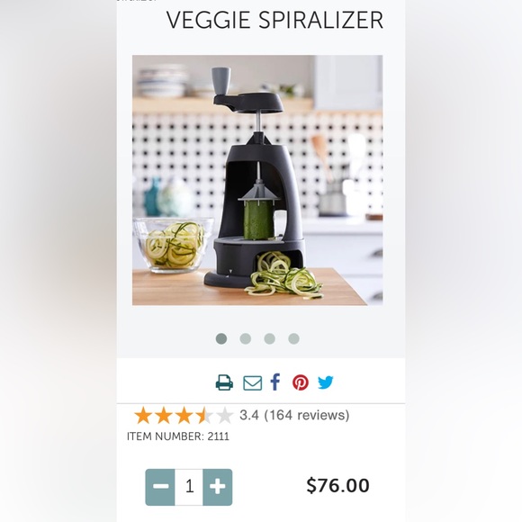 Pampered Chef Veggie Spiralizer - Picture 1 of 4
